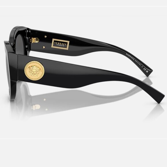 Versace Women’s Designer Sunglasses – Black & Gold Medusa - Picture 2 of 16